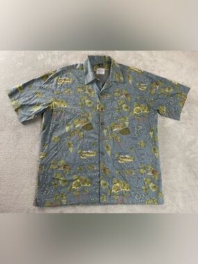 David Carey Originals California Winery Hawaiian Shirt Mens XL Button Grapes
